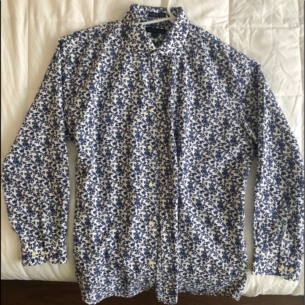 Dress shirt w/ floral design.